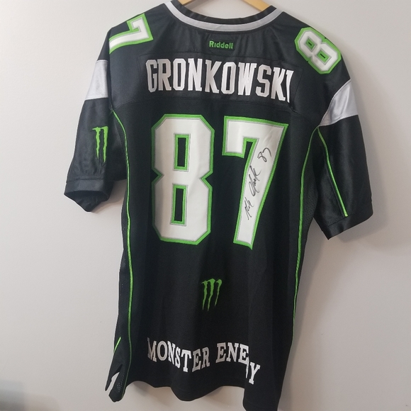 Autographed Rob Gronkowski 87 Jersey Rare Monster Energy New England Patriots XL - Picture 8 of 16